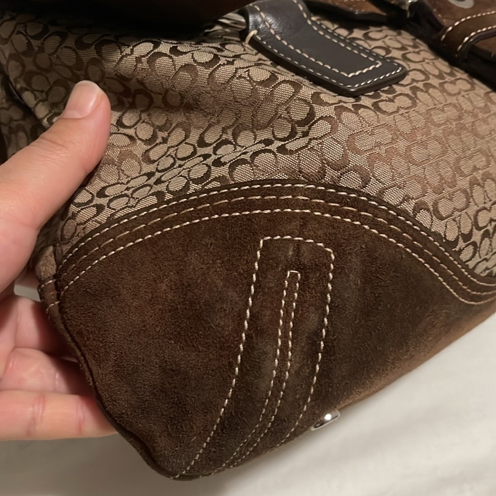 Coach Brown and Tan SoHo Shoulder Bag - Picture 4 of 11